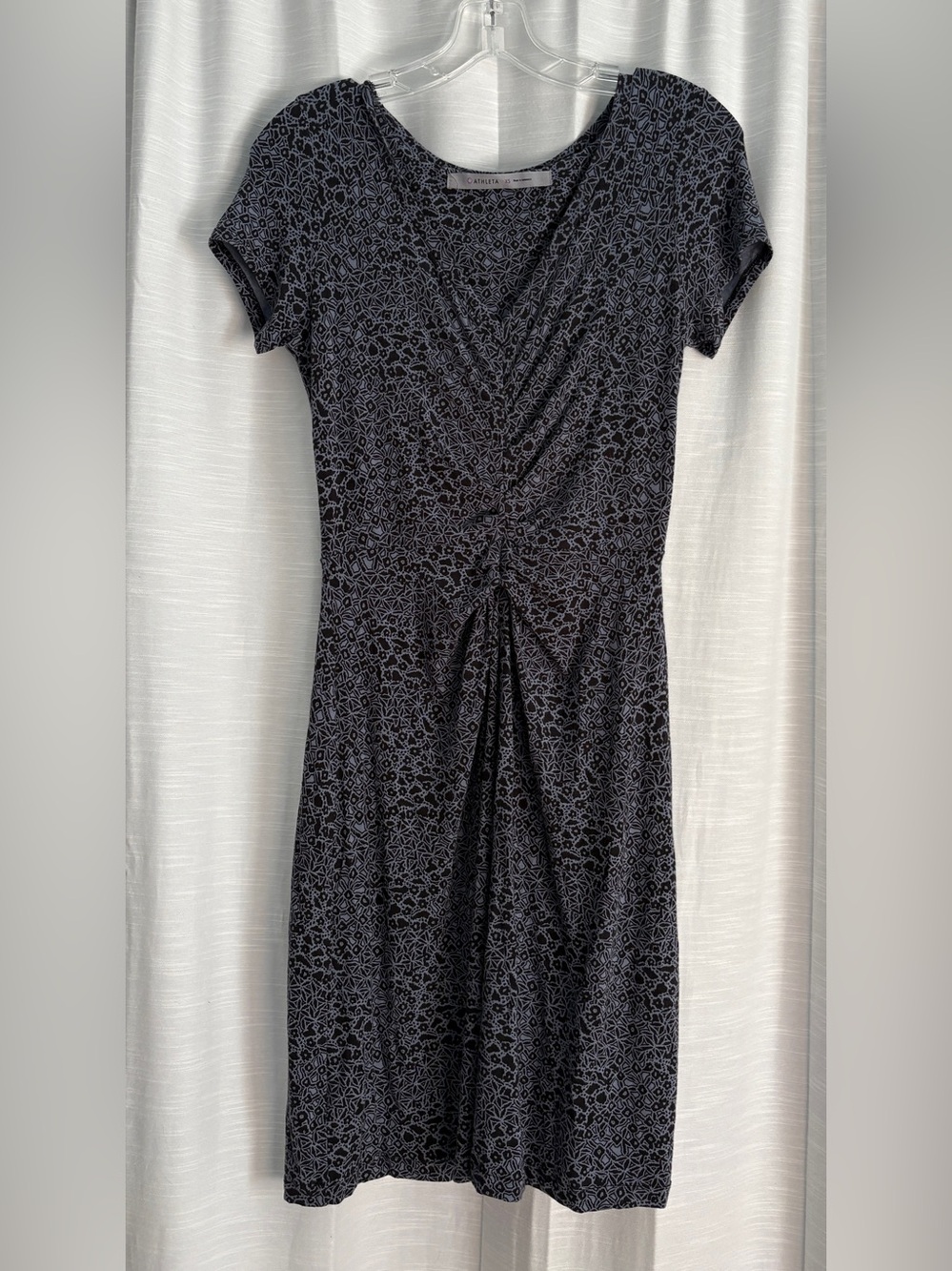 Athleta Blue, Black Twist-Front Midi Dress